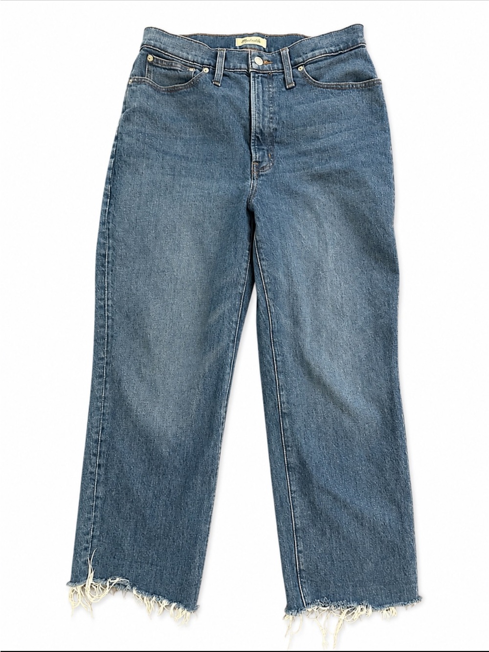 Madewell The Perfect Vintage Straight Jeans Size 30 Raw Hem